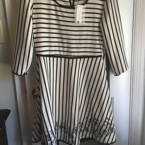 Francesca’s long sleeve off stripe dress